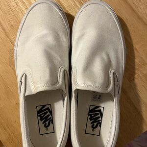 Vans Women's White Slip-On Sneakers